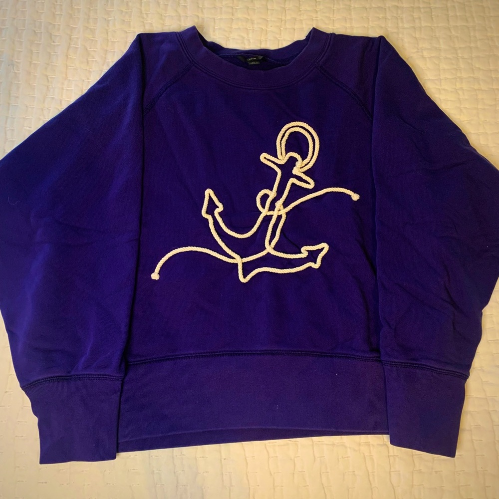 Jcrew Crew neck sweatshirt with sailor rope detail